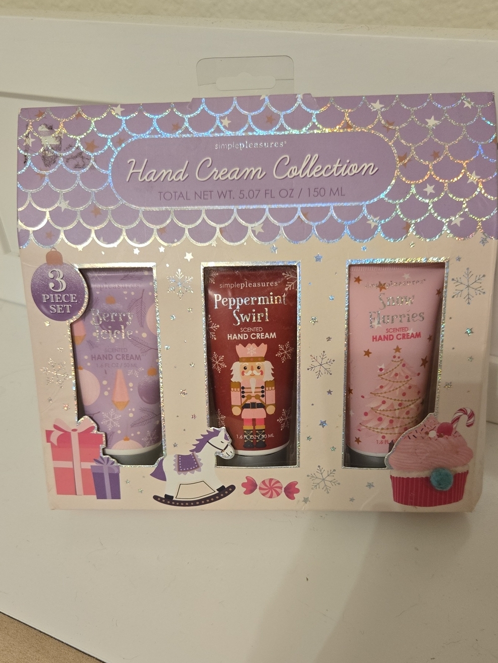 Hand Cream Trio - Pink, Purple & Red 3 piece brand new